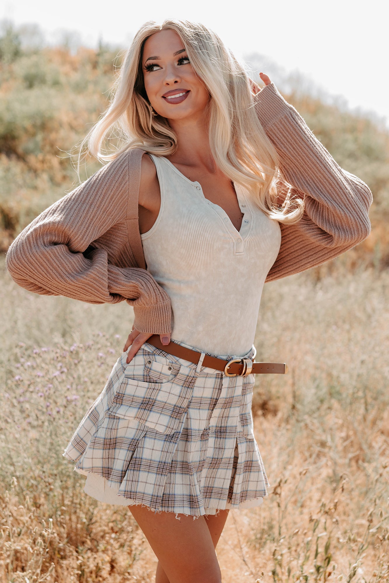 Toasted Coconut Season Bolero Shrug Cardigan (Dark Taupe)